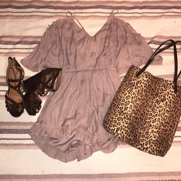 wishlist Other - !NEVER WORN! LIKE NEW! Purple Off Shoulder Romper
